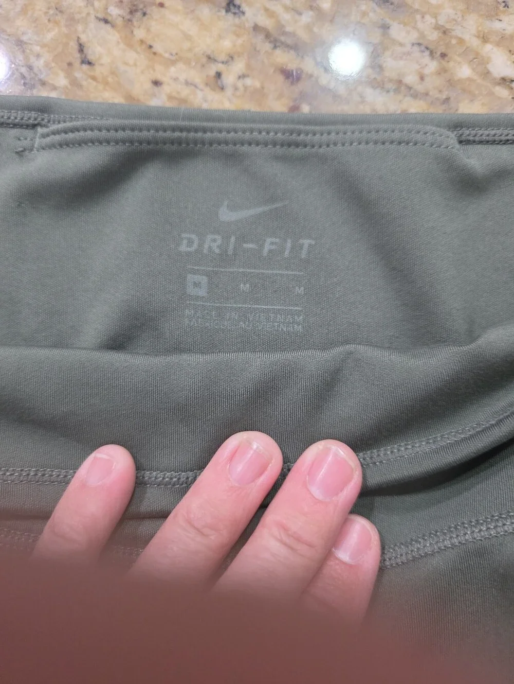 Nike Olive Green Leggings with Side Swoosh